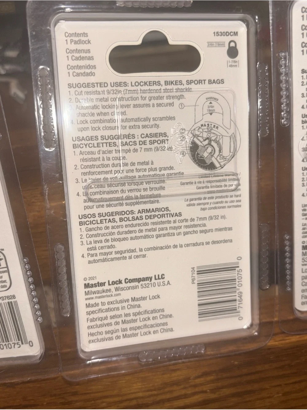Masters Red Master Lock Combination Padlocks (3-Pack)